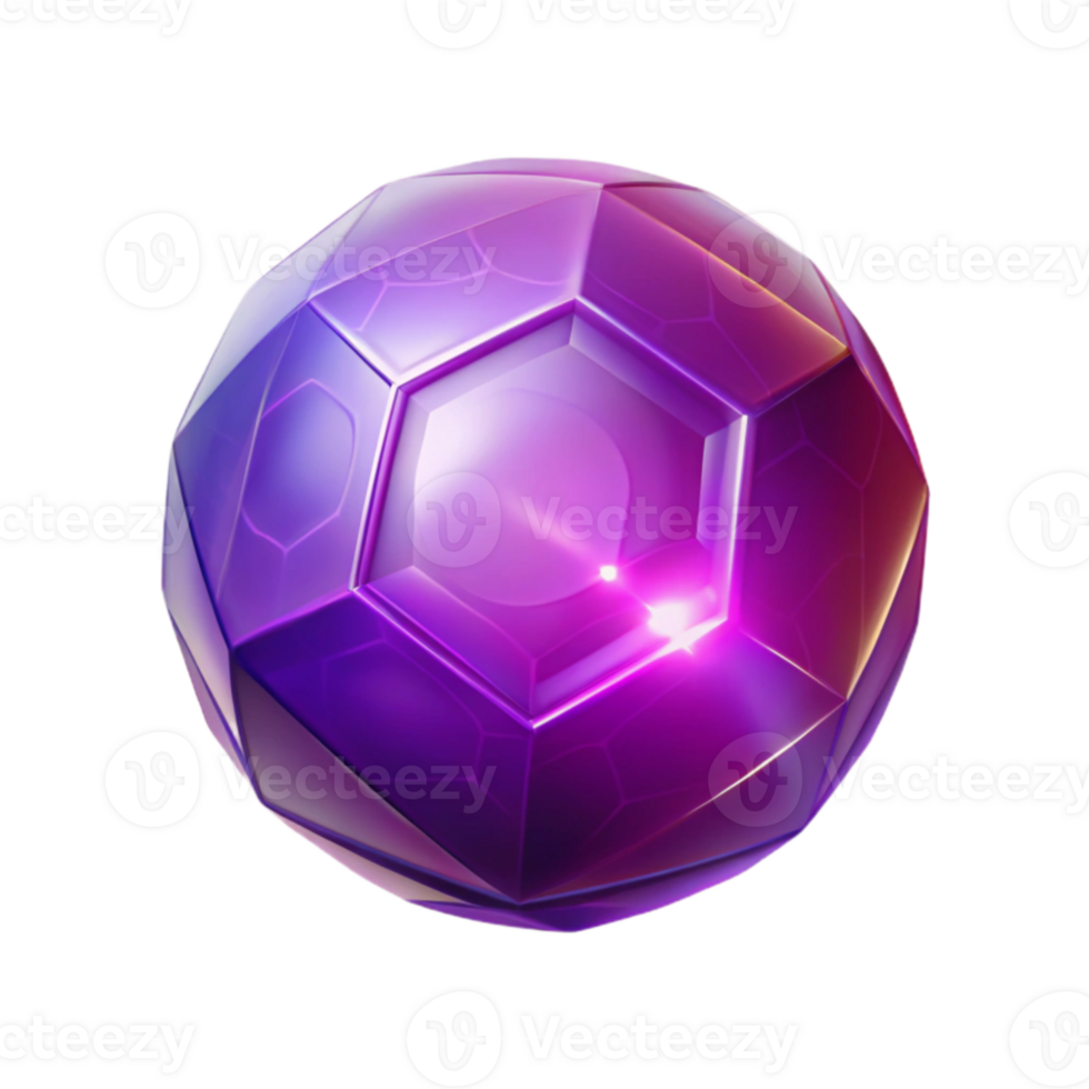 elegant rustic Purple Gemstone 3D Render exclusive png