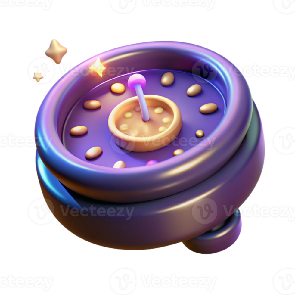 dramatic modern 3D Render Purple Slot Machine Game Icon professional png