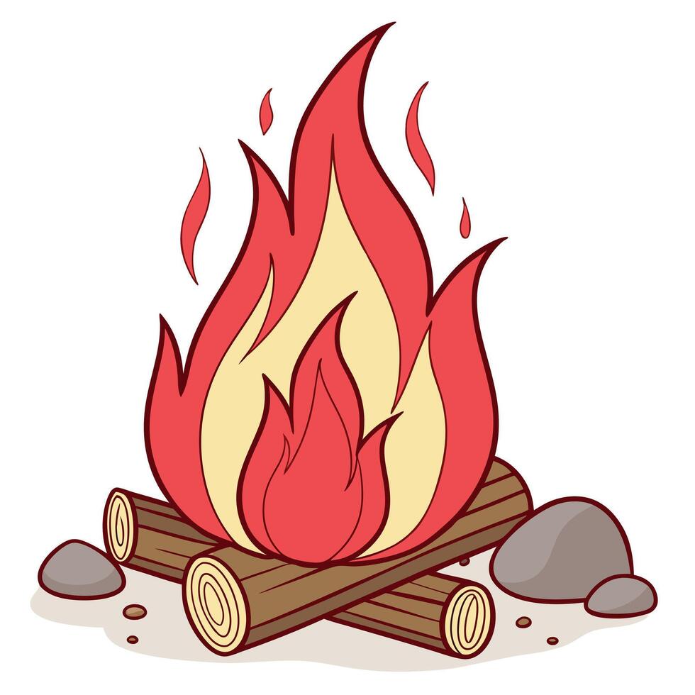 Fire and Smoke Icon vector