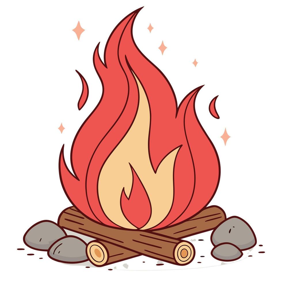 Fire Symbols and Icons Set vector