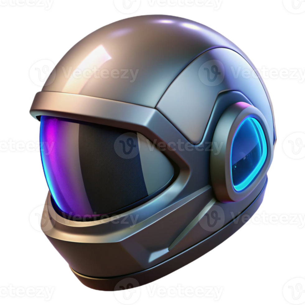 beautiful creative Futuristic Helmet 3D Render premium png