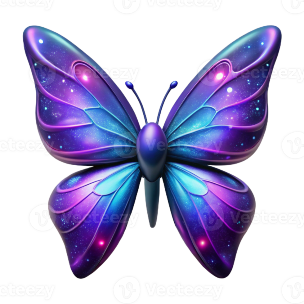 wonderful rustic Cosmic Butterfly 3D Illustration exclusive png