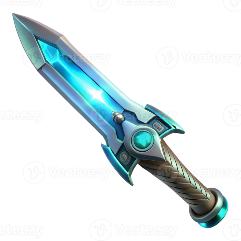 magnificent creative Glowing 3D Sword Render high quality png