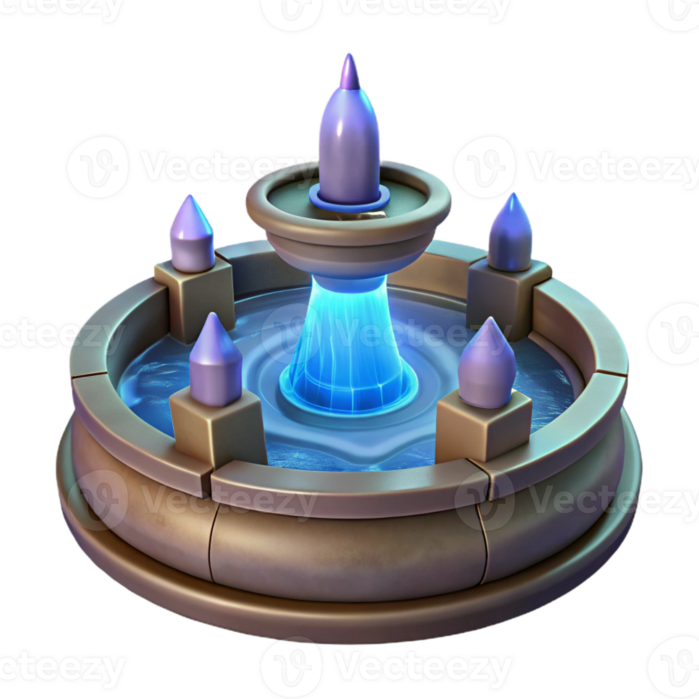 wonderful contemporary Enchanted 3D Fountain Illustration exclusive png