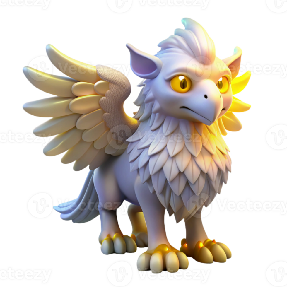 serene classic 3D Render of a Mythical Griffin professional png