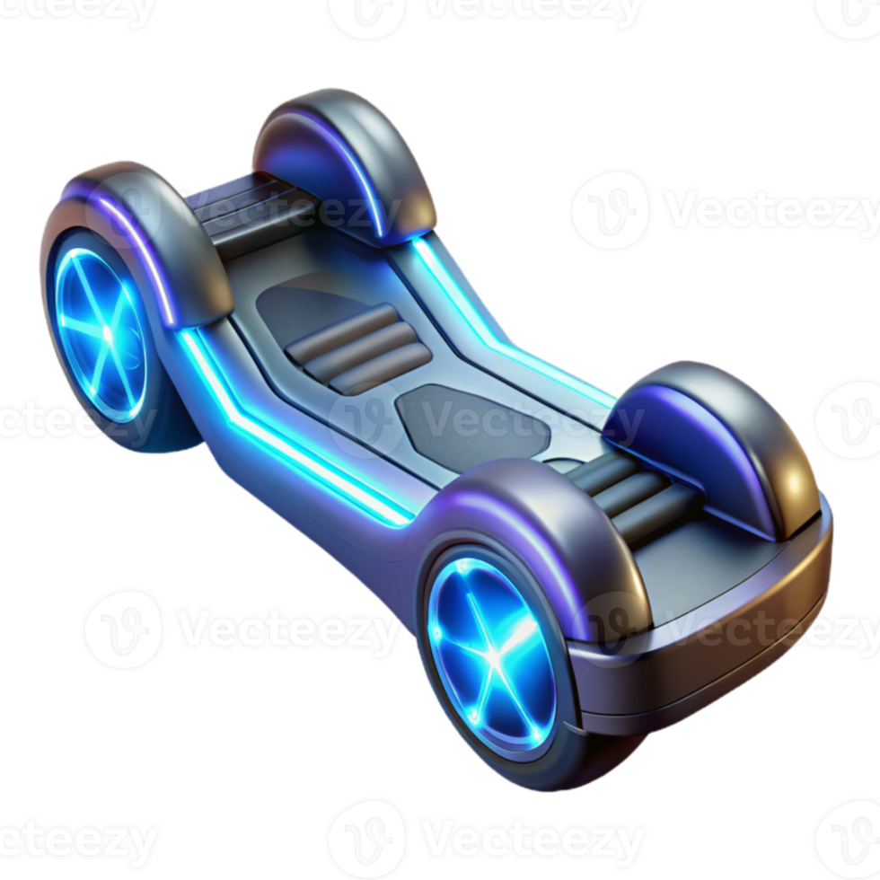 elegant abstract Futuristic Vehicle 3D Render authentic png