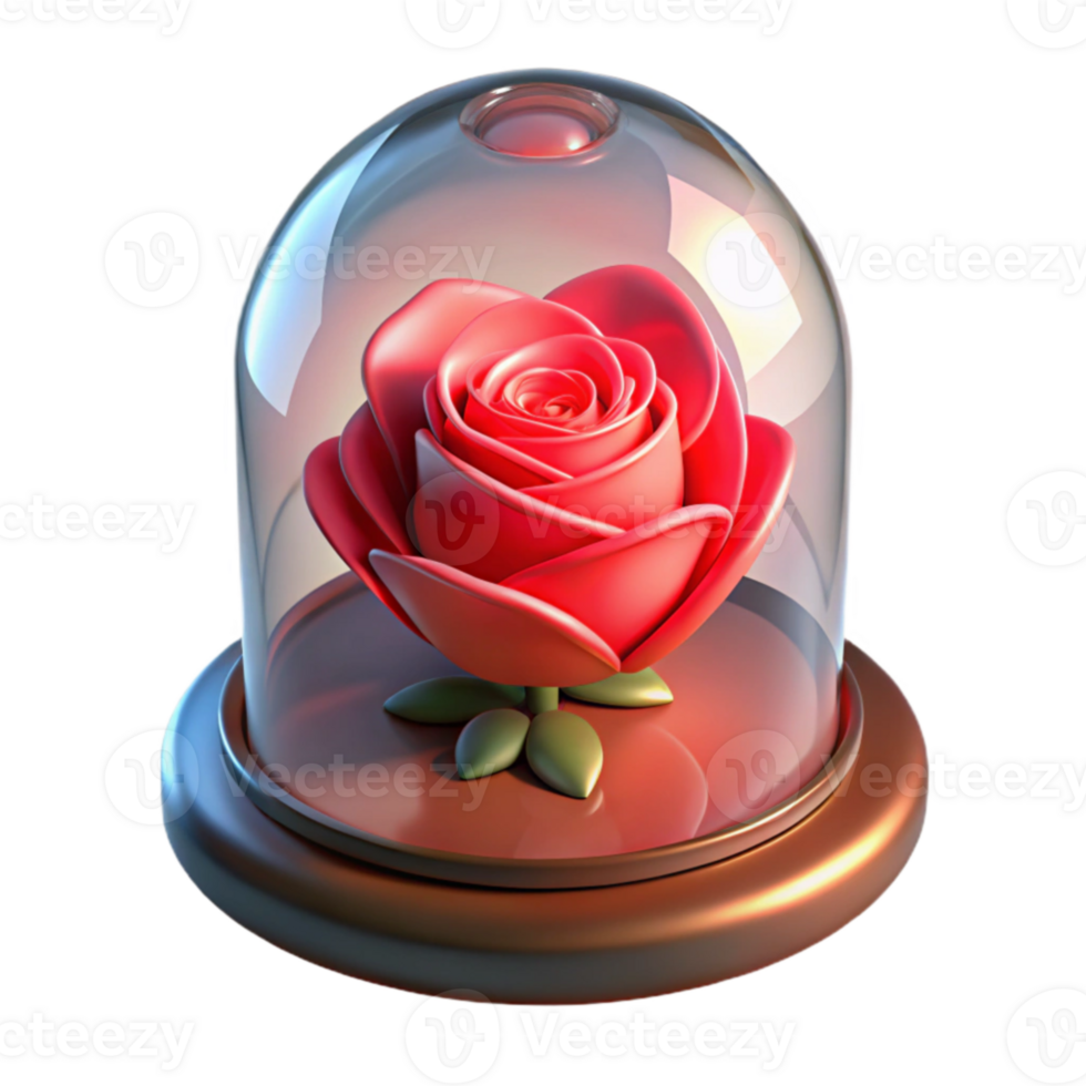magnificent modern Enchanted Rose 3D Render exclusive png