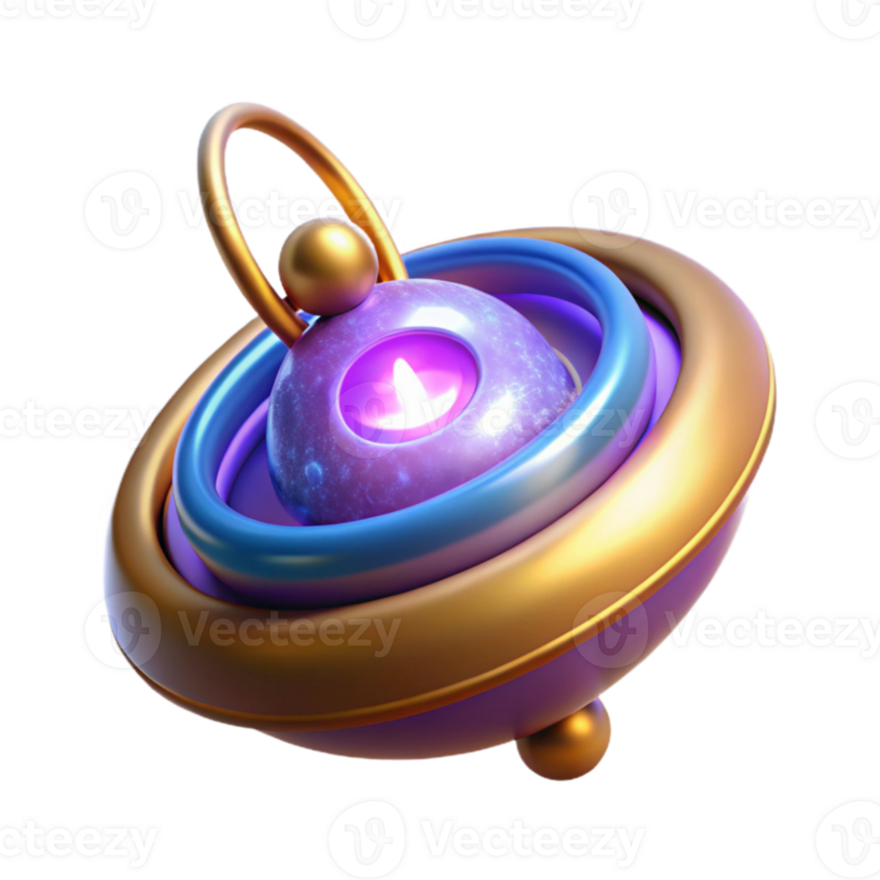 vibrant creative Abstract 3D Render Cosmic Orb high resolution png