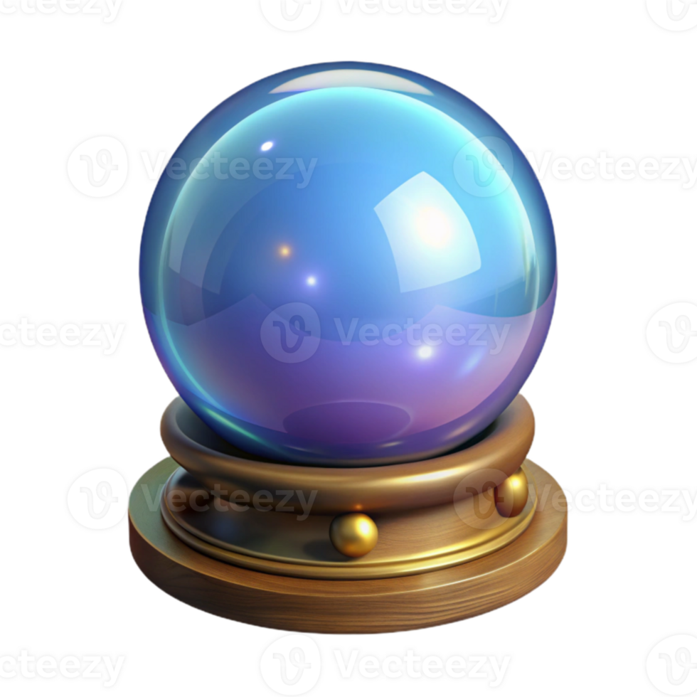 magnificent minimalist Mystic Glass Orb 3D Render genuine png