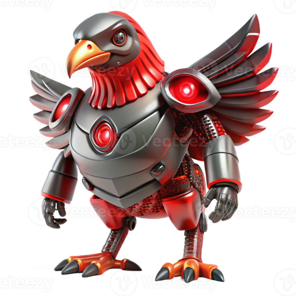 wonderful modern Robotic Eagle 3D Render original png
