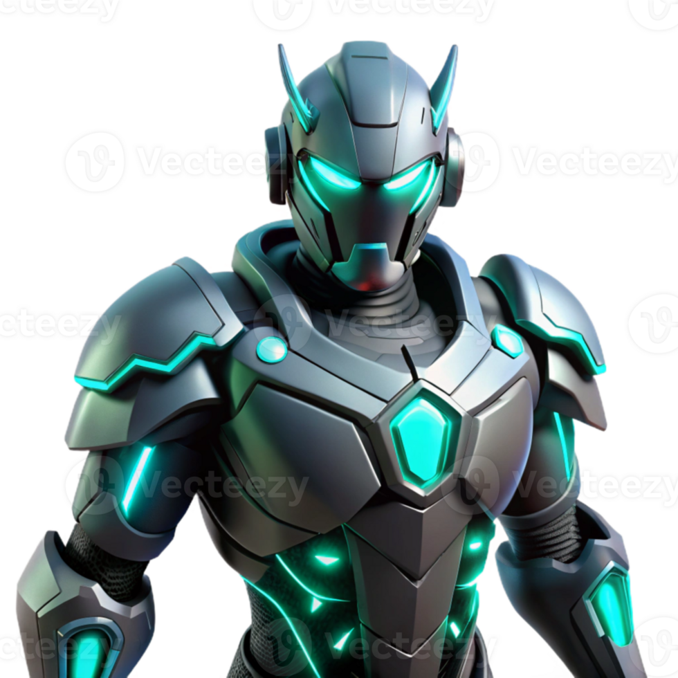 serene classic Futuristic Robot 3D Render high resolution png