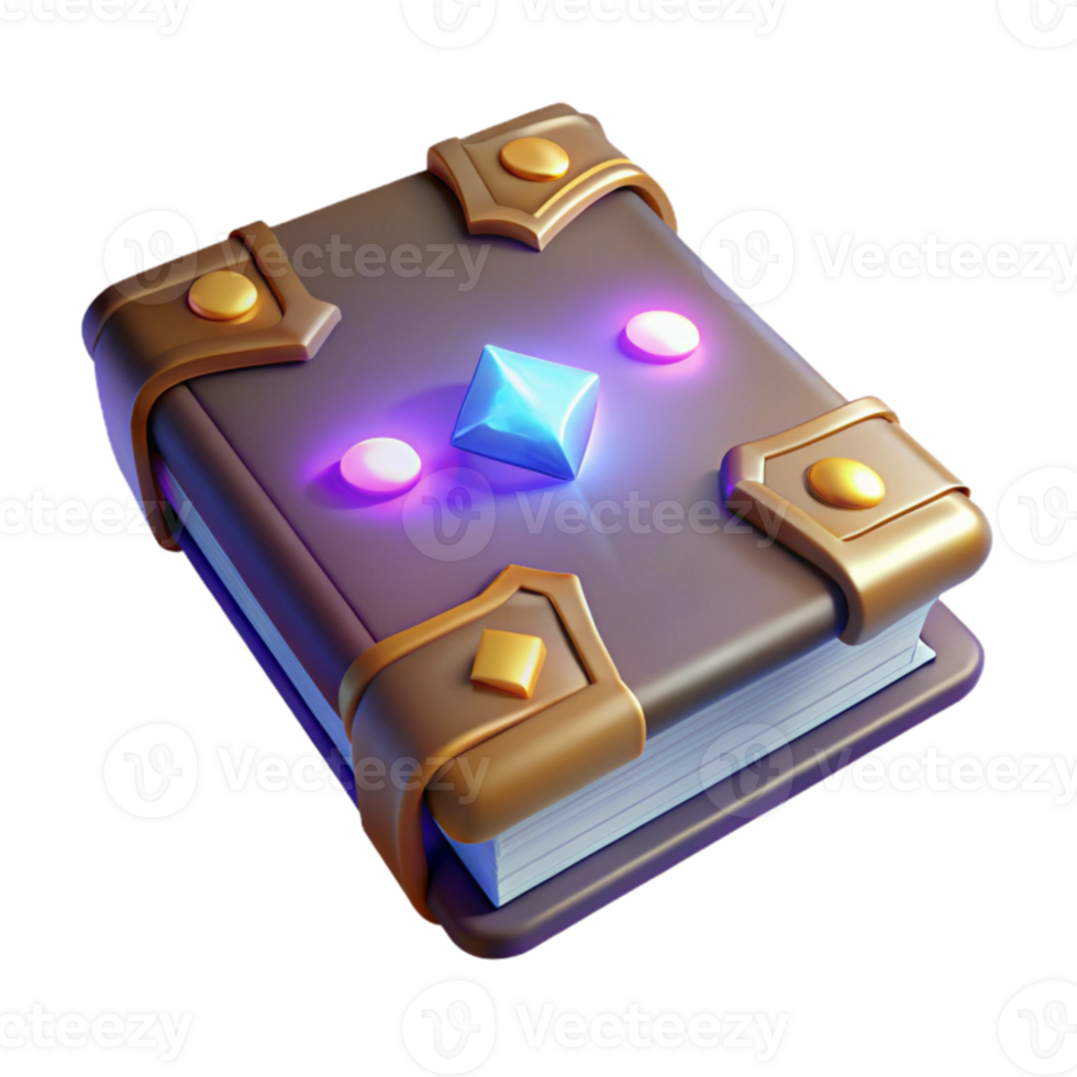beautiful abstract Magical Book 3D Render detailed png