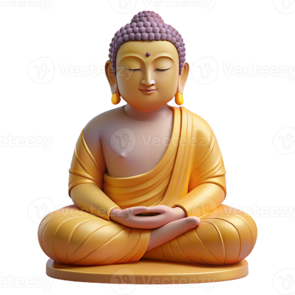 serene minimalist Serene Buddha 3D Render exclusive png