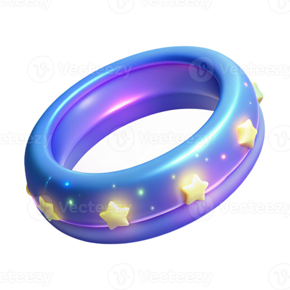 wonderful minimalist Starry Ring 3D Render 4K png
