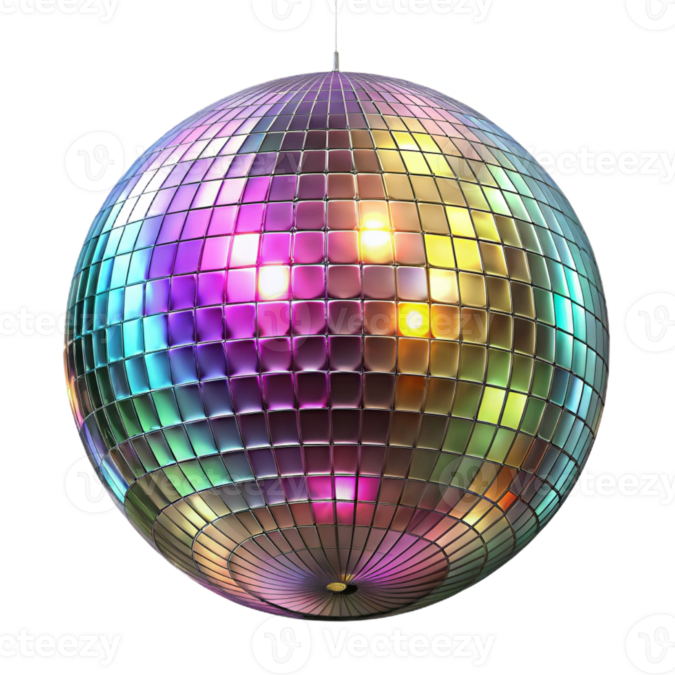 elegant abstract Disco Ball 3D Render premium png