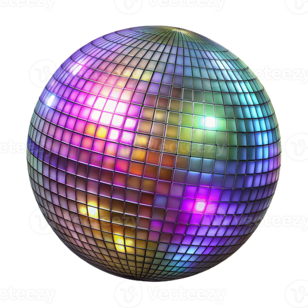 beautiful abstract Disco Ball 3D Render original png