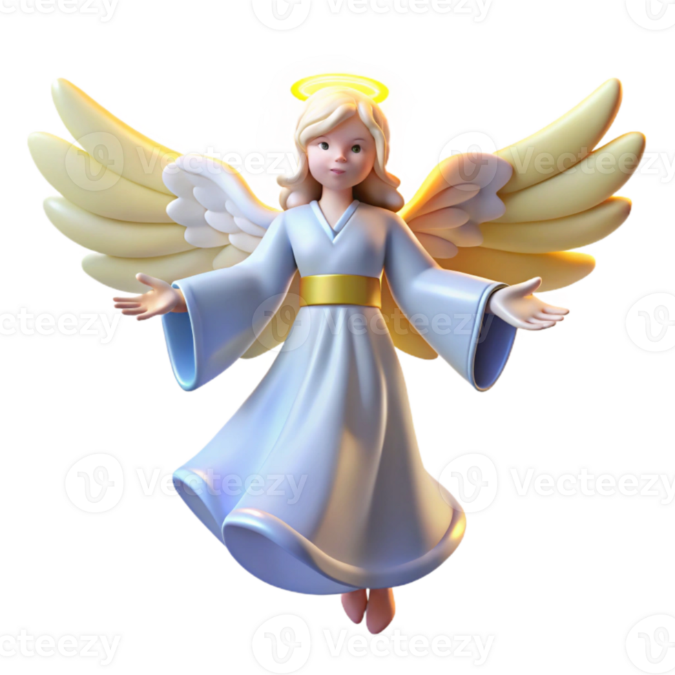 extraordinary artistic 3D Render of a Cute Angel exclusive png