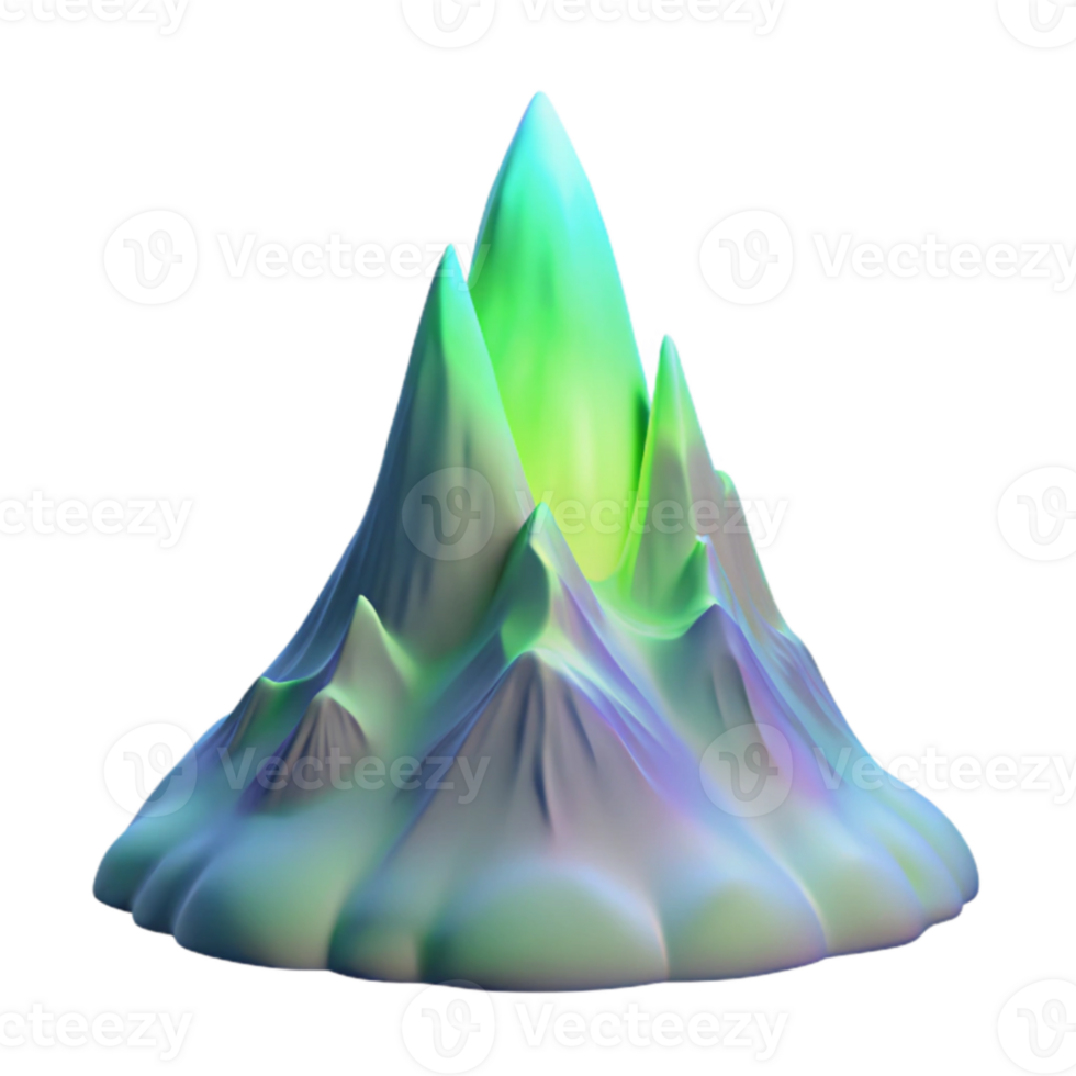 wonderful modern Abstract 3D Mountain Peak Illustration 4K png