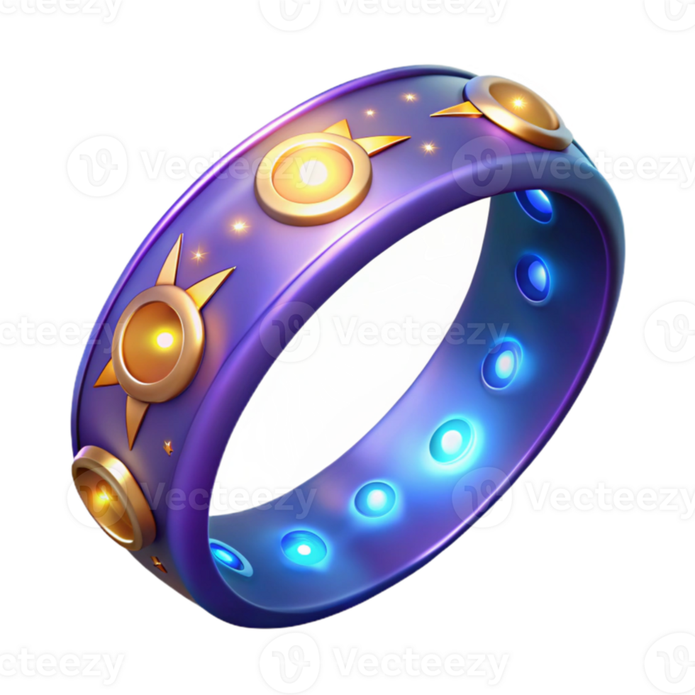 vibrant contemporary 3D Render of a Magical Ring high resolution png