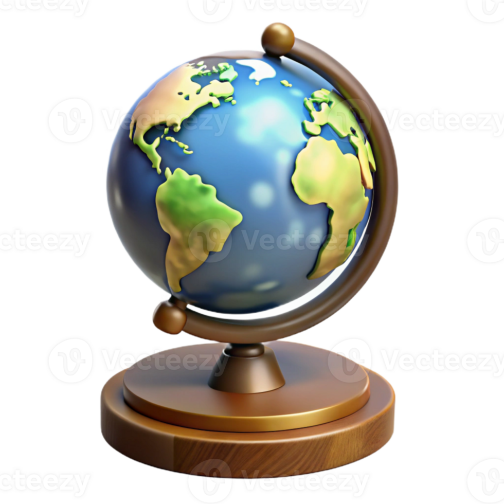 extraordinary traditional 3D Cartoon Globe Illustration original png