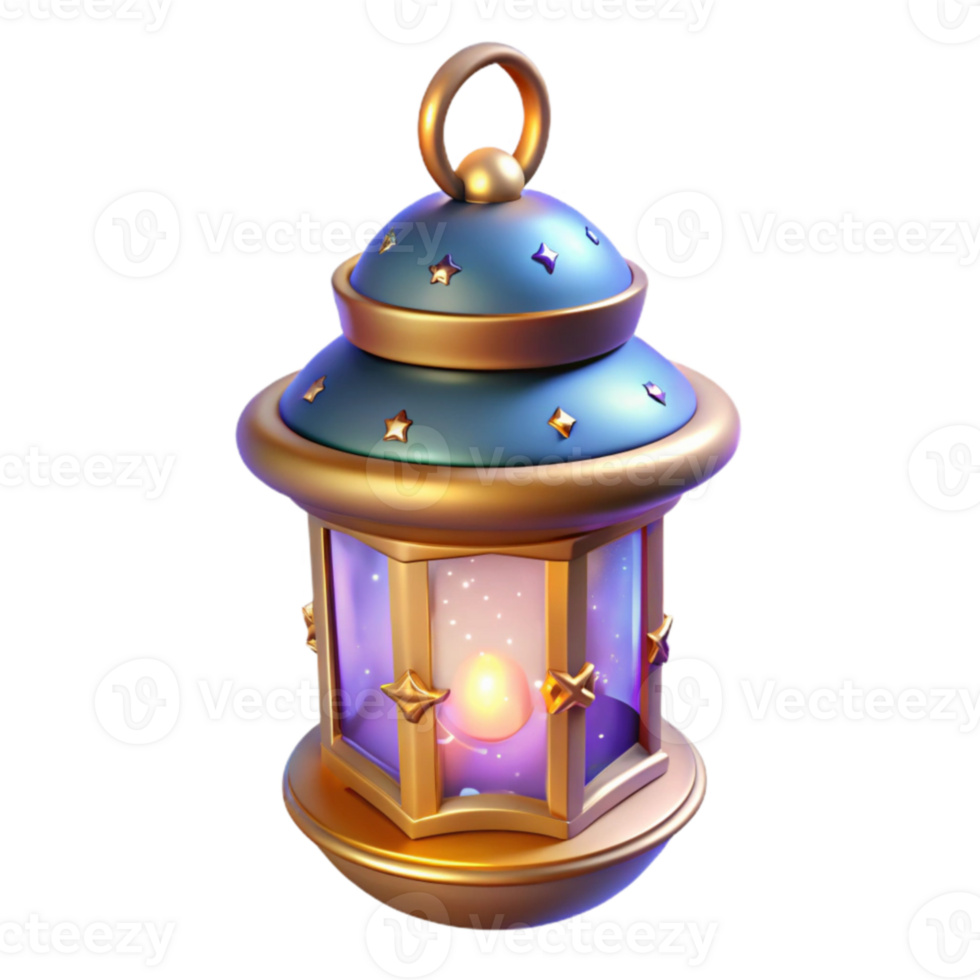 stunning traditional 3D Render Glowing Lantern Illustration high resolution png