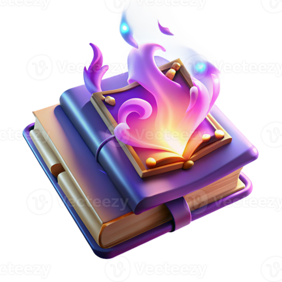 extraordinary creative Magical Book 3D Illustration authentic png