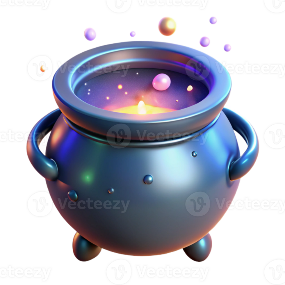 impressive abstract Magical Cauldron 3D Render high quality png