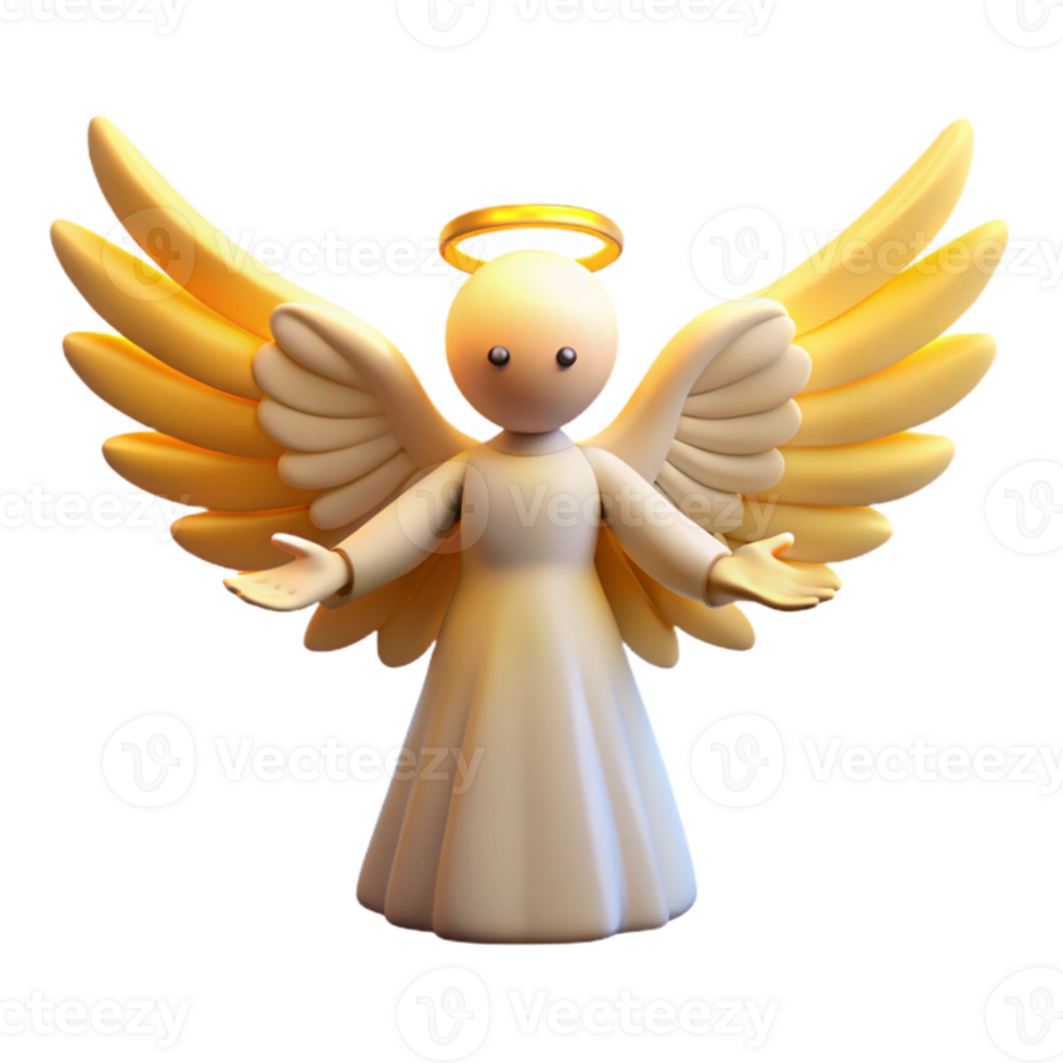 magnificent creative Adorable 3D Angel Illustration high resolution png