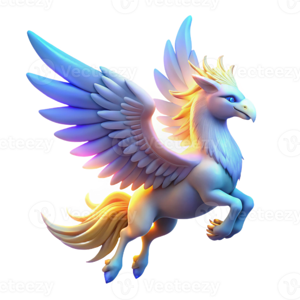 impressive classic 3D Render of a Mythical Griffin high quality png