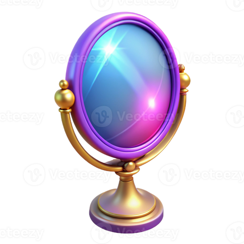 extraordinary artistic 3D Render Magical Mirror Illustration original png