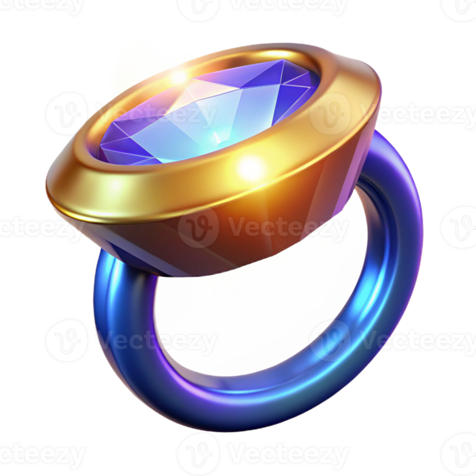 extraordinary contemporary 3D Render Jewel Ring Illustration authentic png