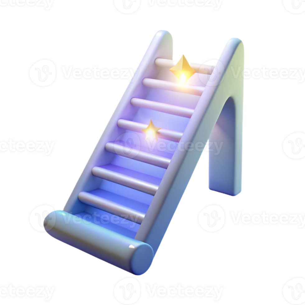 impressive artistic 3D Render of a Glowing Staircase original png