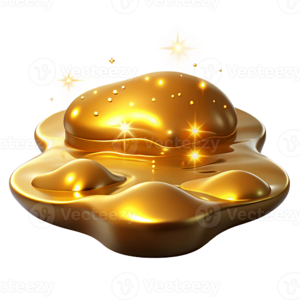 serene creative Golden Abstract 3D Background premium png