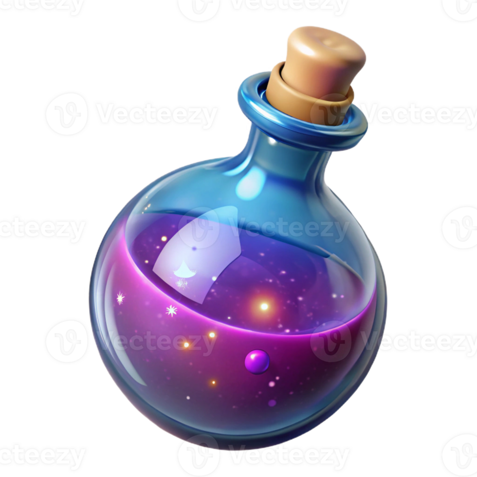 wonderful classic Cosmic Potion 3D Render high resolution png