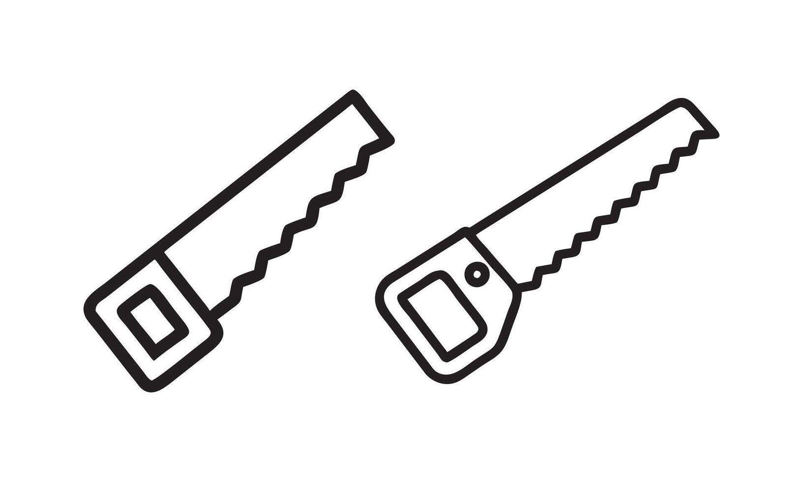 handsaw line art icons vector