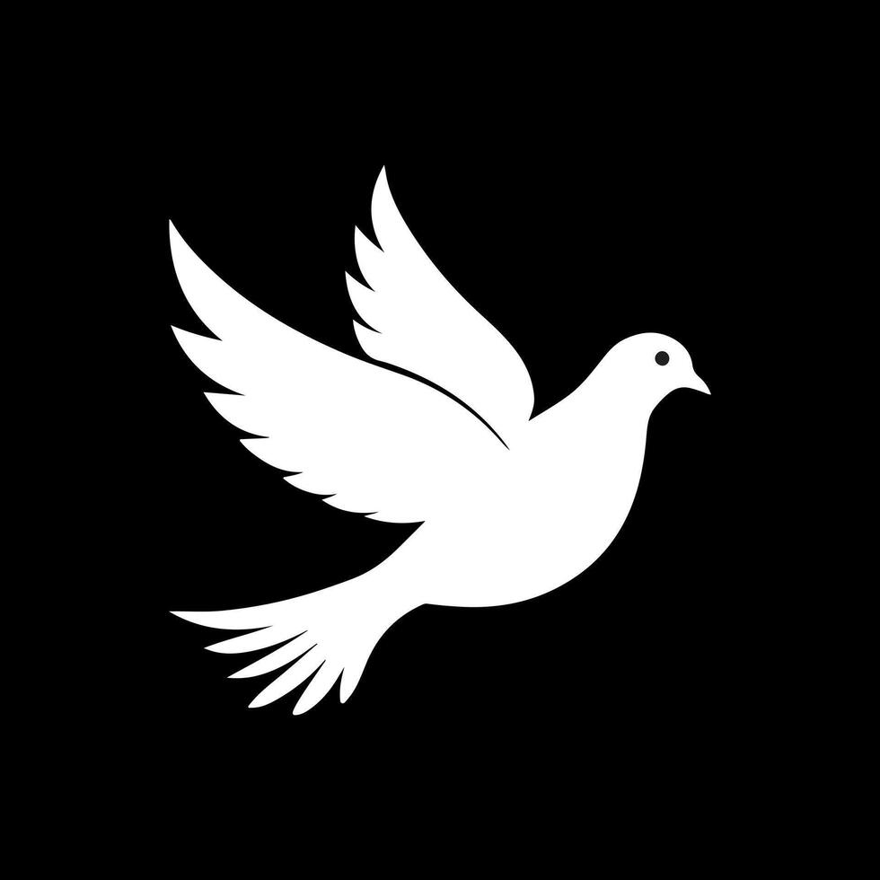 Modern Dove Illustration vector