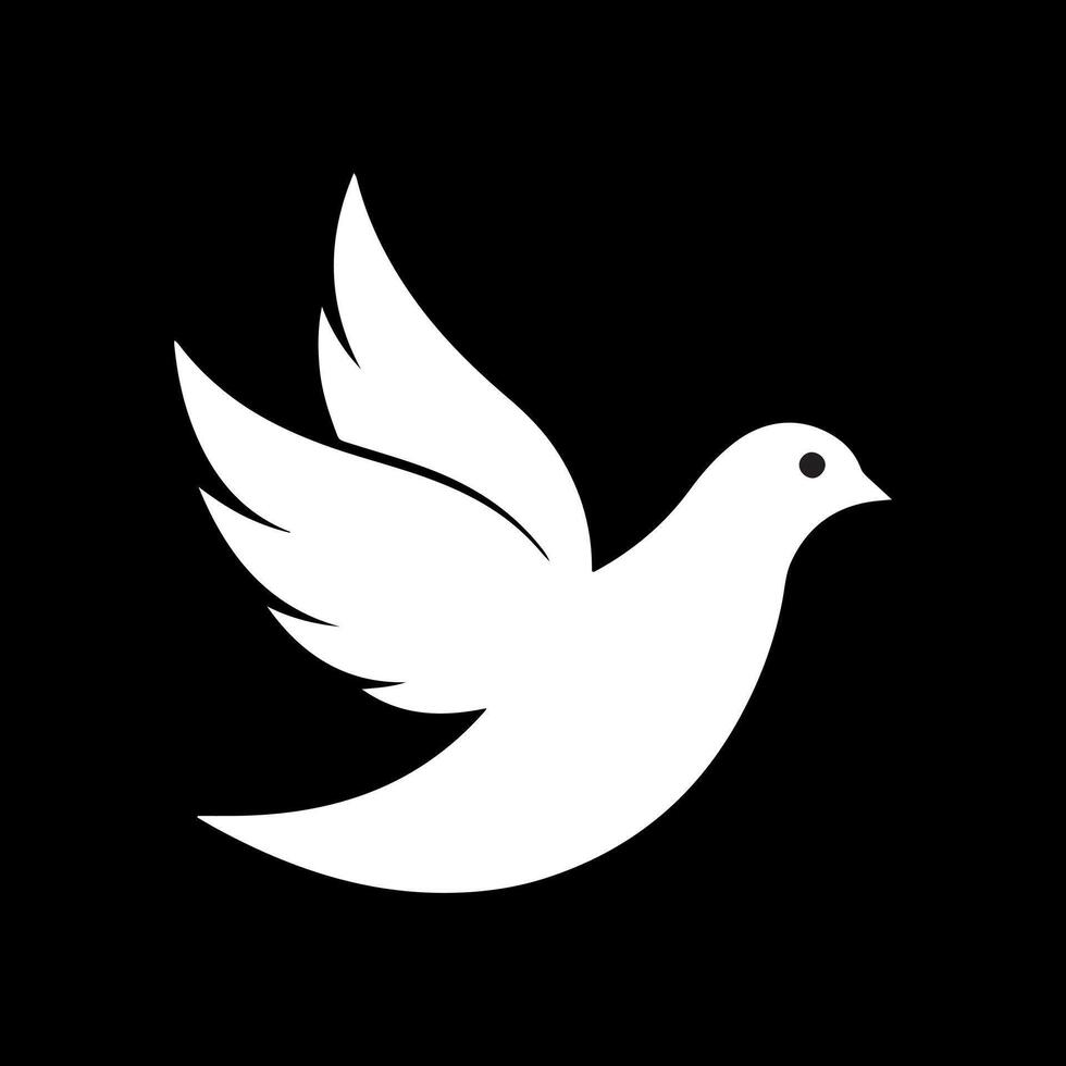 Elegant Dove Silhouette vector