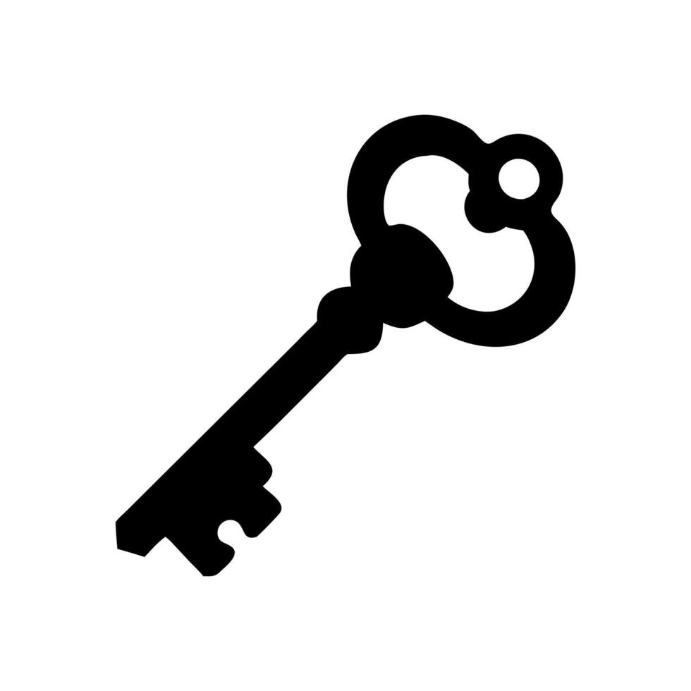 Timeless Antique Key Shape vector
