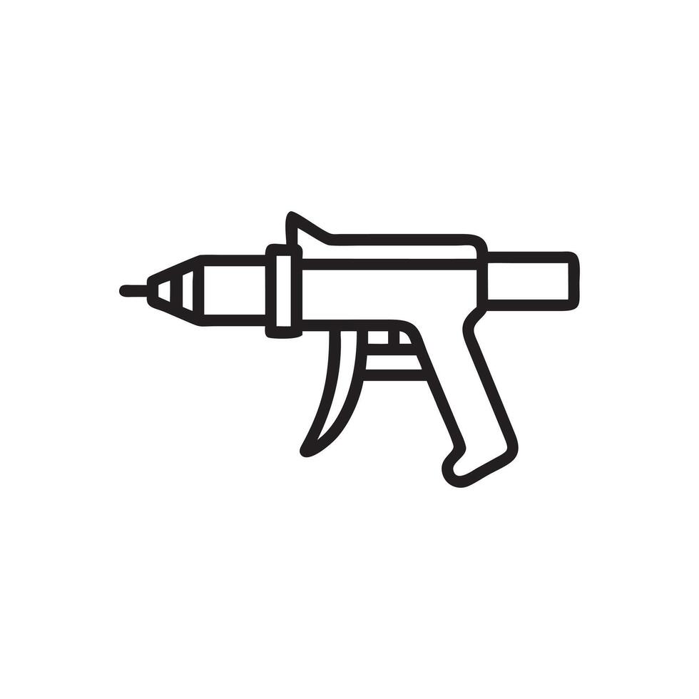 Illustration of a Construction Adhesive Gun, caulking gun icon, illustration vector
