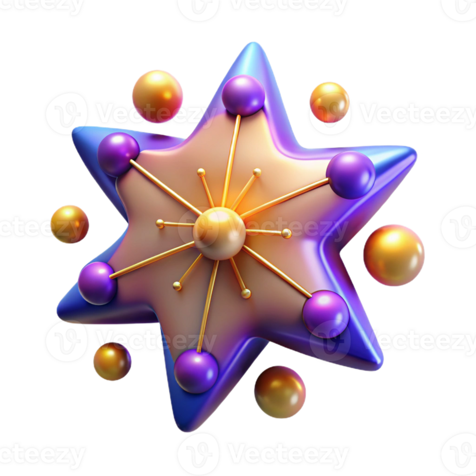 stunning artistic 3D Starburst Abstract Background authentic png