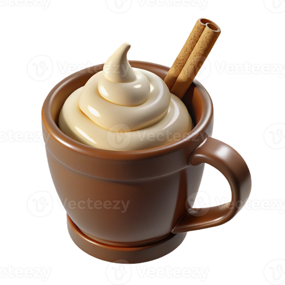 wonderful creative Whipped Cream Drink 3D Render professional png