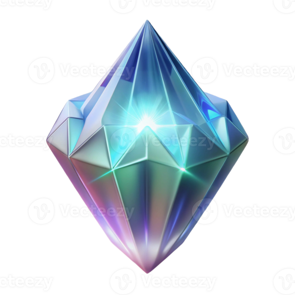 serene modern Luminous Gem 3D Render high resolution png