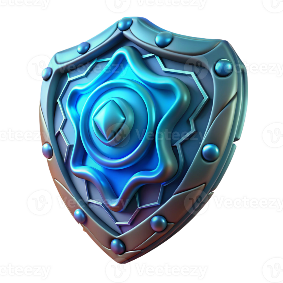 serene vintage 3D Render of a Futuristic Shield 4K png