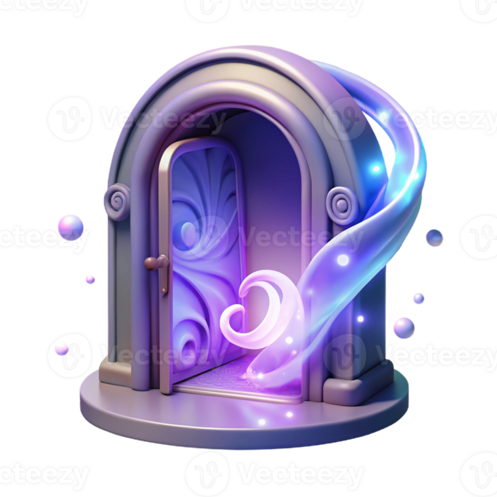 elegant abstract Magical 3D Doorway Illustration detailed png