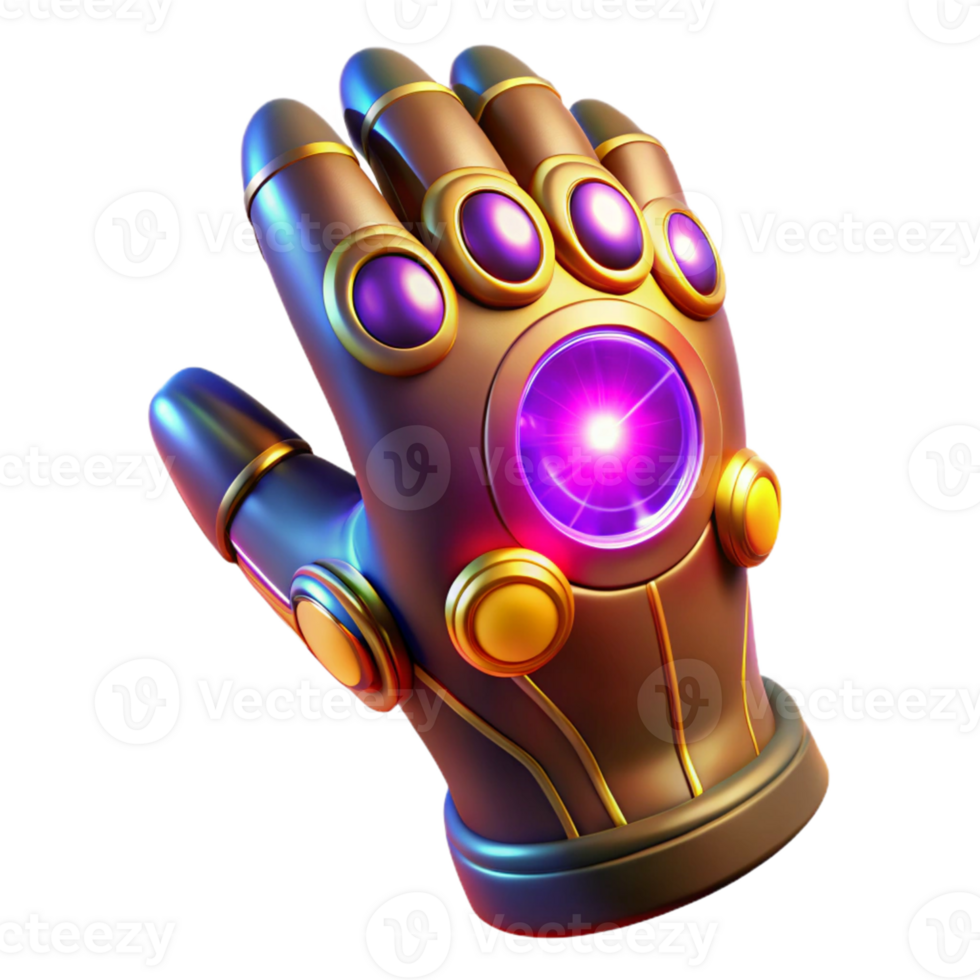 stunning creative 3D Render of a Futuristic Power Glove professional png