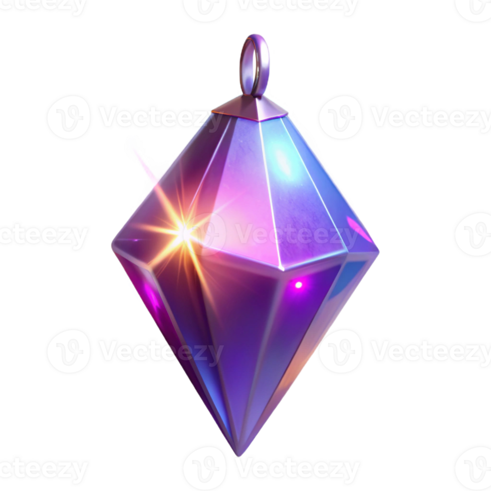 vibrant rustic Luminous Gem 3D Render original png