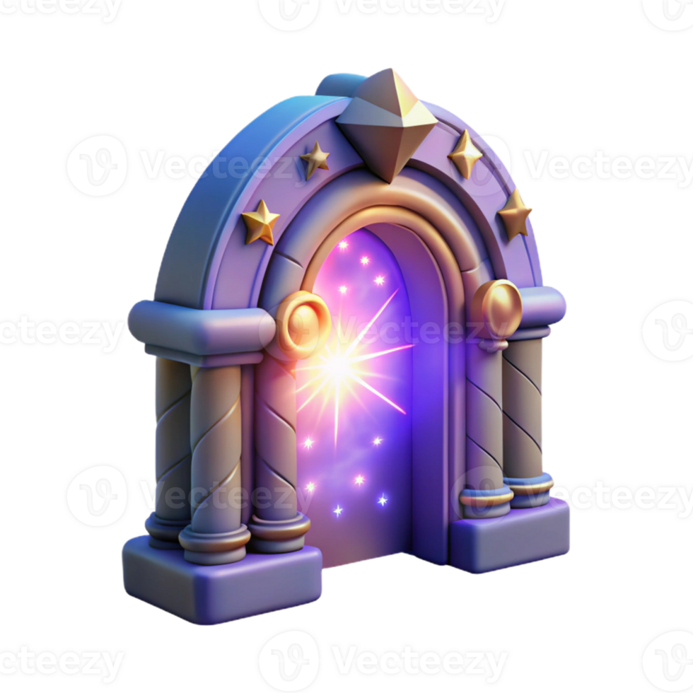 magnificent modern Magical Portal 3D Render professional png
