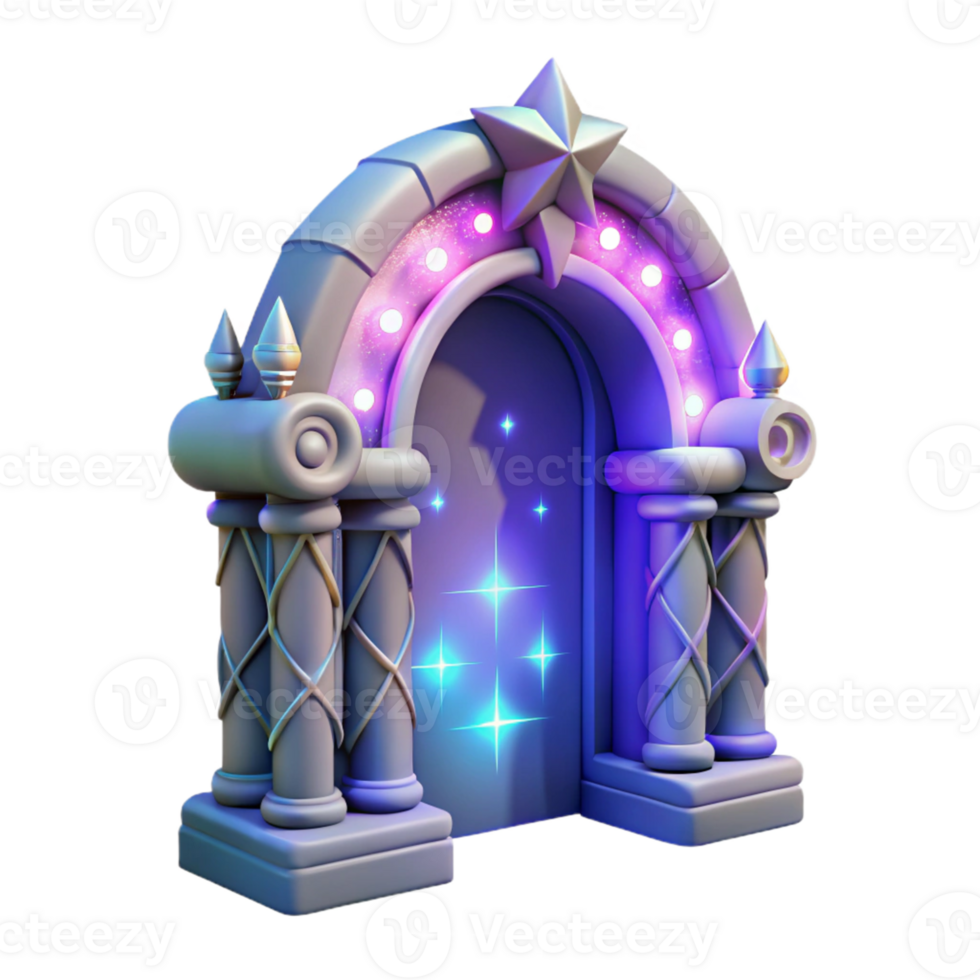magnificent modern Magical Portal 3D Render high resolution png