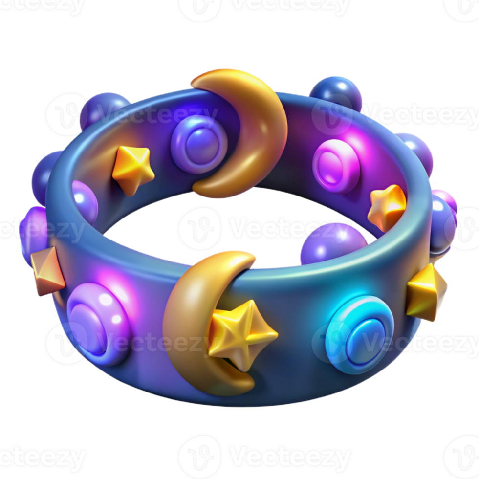 extraordinary minimalist Celestial Ring 3D Render authentic png