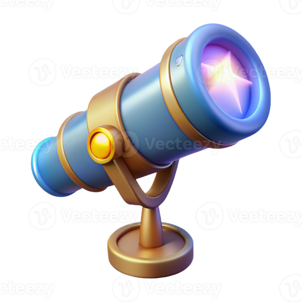 impressive modern 3D Render of a Cartoon Spyglass high resolution png